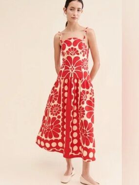 Farm Rio Palermo Linen Midi dress size XL